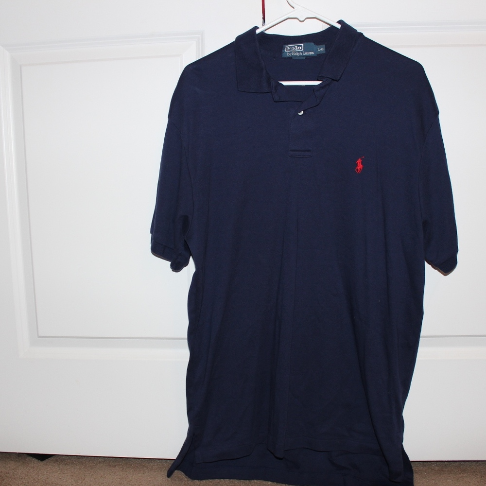 Navy Blue Polo Collared Shirt